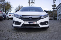 Honda Civic Sedan X 2016–2021 Frontlæbe til forreste kofanger V1 (sort) foto 5