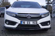 Honda Civic Sedan X 2016–2021 Frontlæbe til forreste kofanger V1 (sort) foto 6