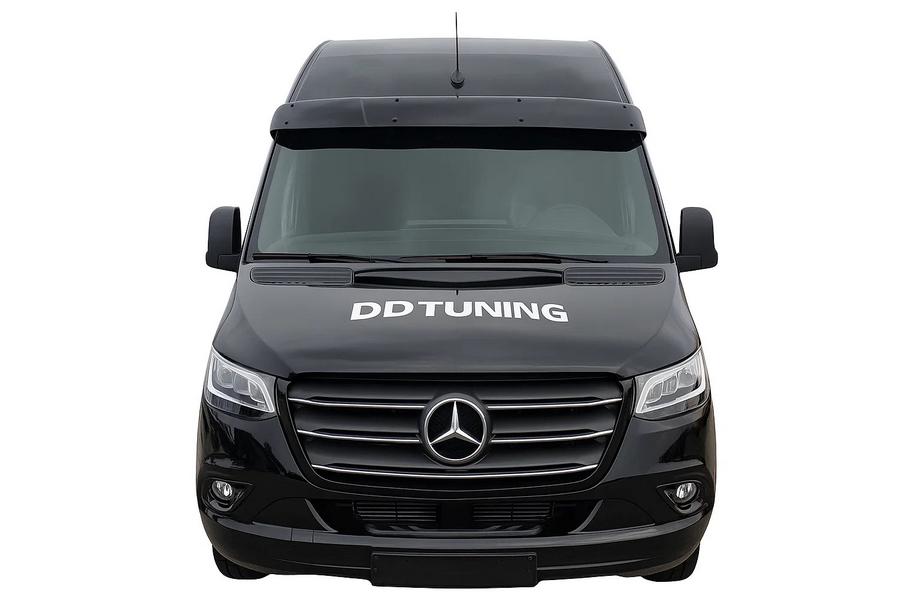 Mercedes Sprinter W907/W910 2018– Forrudevisir (sort højglans, 5 mm) Foto 2