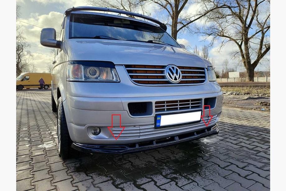 Volkswagen T5 Multivan 2003–2010 Front læbespoiler til kofanger (ABS) Image