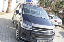 Volkswagen T6 2015–2024 Front læbespoiler, carbon-look 2015-2018 (ABS) foto 2