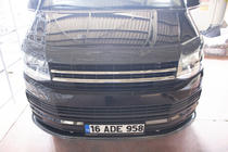 Volkswagen T6 2015–2024 Front læbespoiler, carbon-look 2015-2018 (ABS) foto 15