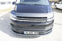 Volkswagen T6 2015–2024 Front læbespoiler, carbon-look 2015-2018 (ABS) foto 7