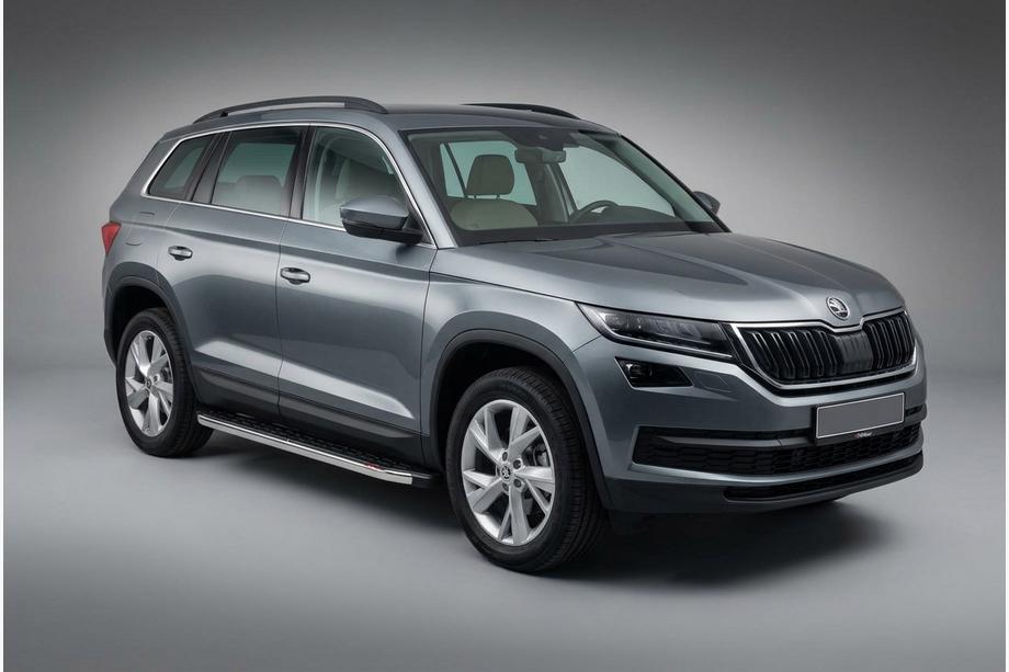 Skoda Kodiaq 2016–2023 BlackLine sidetrin (2 stk., aluminium) Image
