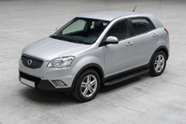 SsangYong Korando 2010–2019 Sidetrin Tayga Black (2 stk., aluminium) foto 1