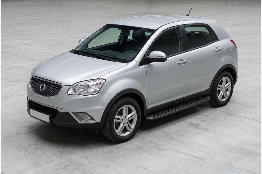 SsangYong Korando 2010–2019 Sidetrin Tayga Black (2 stk., aluminium) Image