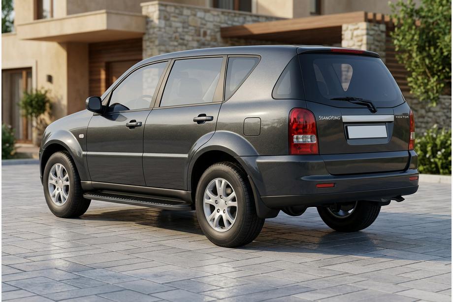 SsangYong Rexton I 2001–2017 Sidetrin Tayga Black (2 stk., aluminium) Image