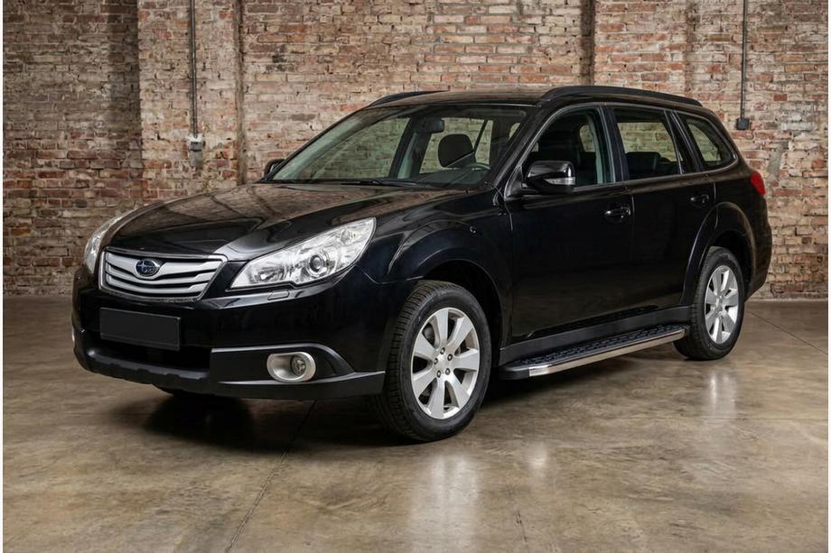 Subaru Outback 2009–2014 BlackLine sidetrin (2 stk., aluminium) Image