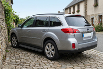Subaru Outback 2009–2014 Sidetrin Tayga Black (2 stk., aluminium) foto 1