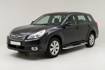 Subaru Outback 2009–2014 Sidetrin Tayga V2 (2 stk., aluminium) foto 1