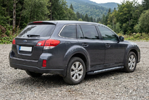Subaru Outback 2009–2014 Sidetrin New Vision Black (2 stk., aluminium) foto 1