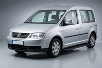 Volkswagen Caddy 2004–2010 Sidetrin Tayga Black (2 stk., aluminium) Maxi hjulbase foto 1