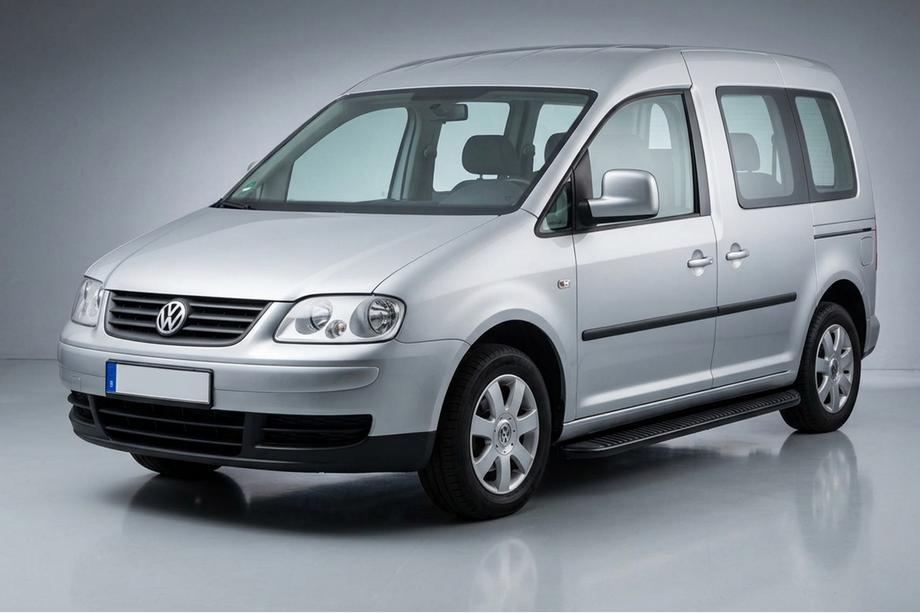 Volkswagen Caddy 2004–2010 Sidetrin Tayga Black (2 stk., aluminium) Maxi hjulbase Image
