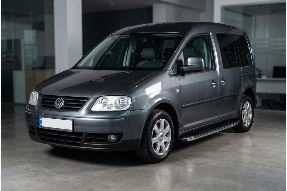 Volkswagen Caddy 2004–2010 BlackLine sidetrin (2 stk., aluminium) Image