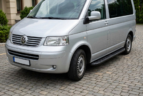 Volkswagen T5 Transporter 2003–2010 Sidetrin Tayga Black (2 stk., aluminium) Kun til kort akselafstand foto 1