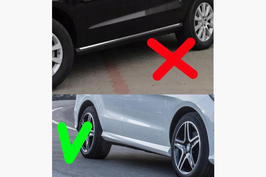 Mercedes GLE/ML Klasse W166 2011–2018 Forreste stænklapper til ML/GLE W166 uden sidetrin (AMG-tærskler) Foto 2