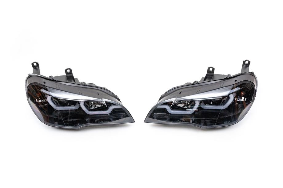 BMW X5 E70 2007–2013 Forlygter med LED-belysning (2 stk., mørke) Foto 3