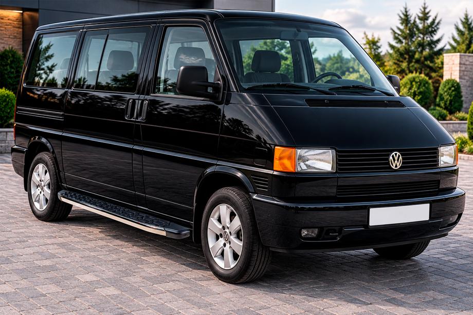 Volkswagen T4 Caravelle/Multivan 1990–2003 BlackLine sidetrin (2 stk., aluminium) Image