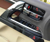 Toyota Land Cruiser 200 2007–2021 Sæt indsatslister (mørk børstet aluminium) foto 2