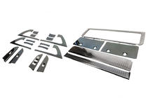 Toyota Land Cruiser 200 2007–2021 Sæt indsatslister (mørk børstet aluminium) foto 1