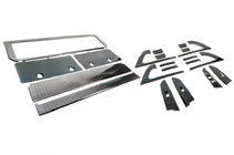 Toyota Land Cruiser 200 2007–2021 Sæt indsatslister (mørk børstet aluminium) foto 4