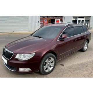 Vindafvisere med kromliste SW (4 stk., HIC) Skoda Superb 2009–2015 foto 3