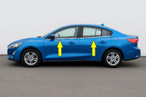 Ford Focus IV 2018– OmsaLine HB, SD nederste vinduesliste i rustfrit stål (4 stk.) foto 1