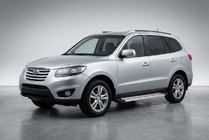 Hyundai Santa Fe 2 2006–2012 Sidetrin Maya Red-Grey (2 stk., aluminium) foto 1