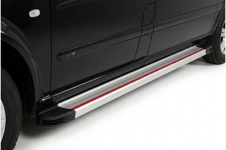 Mercedes Vito W639 2004–2014 Sidetrin Maya Red-Grey (2 stk., aluminium) Lang (ExtraLong) Image