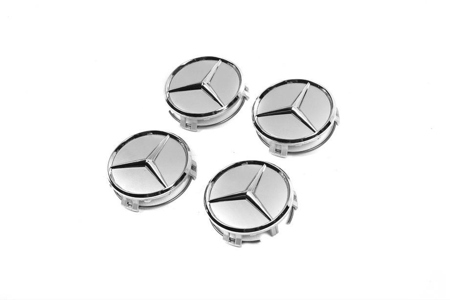 Mercedes-Benz Navkapsler til fælge 70/75 mm med ring (4 stk., grå) Foto 4