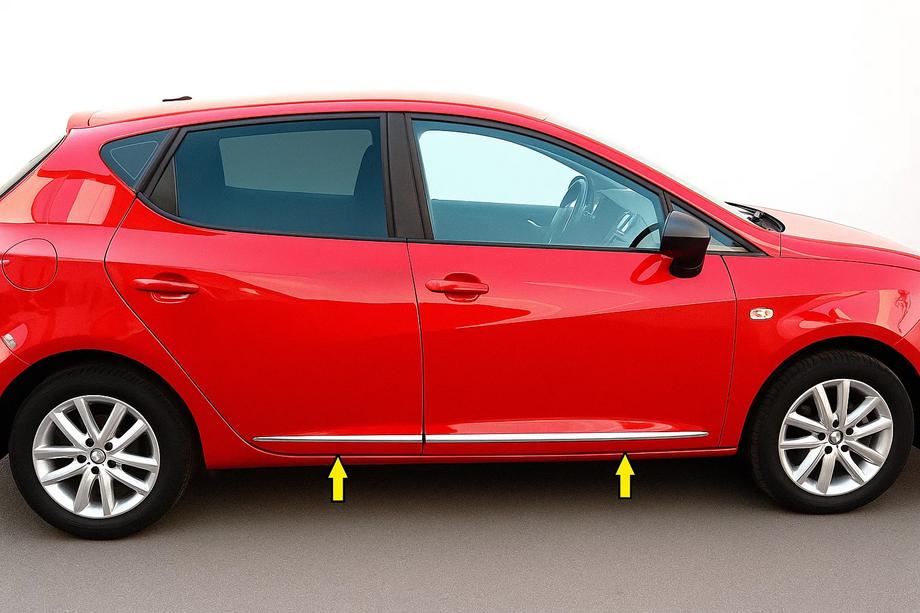 Seat Ibiza 2017– Dørmolding (4 stk., rustfrit stål) Image