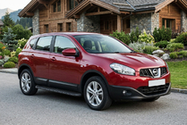 Nissan Qashqai 2010–2014 Sidetrin Tayga Black (2 stk., aluminium) foto 1