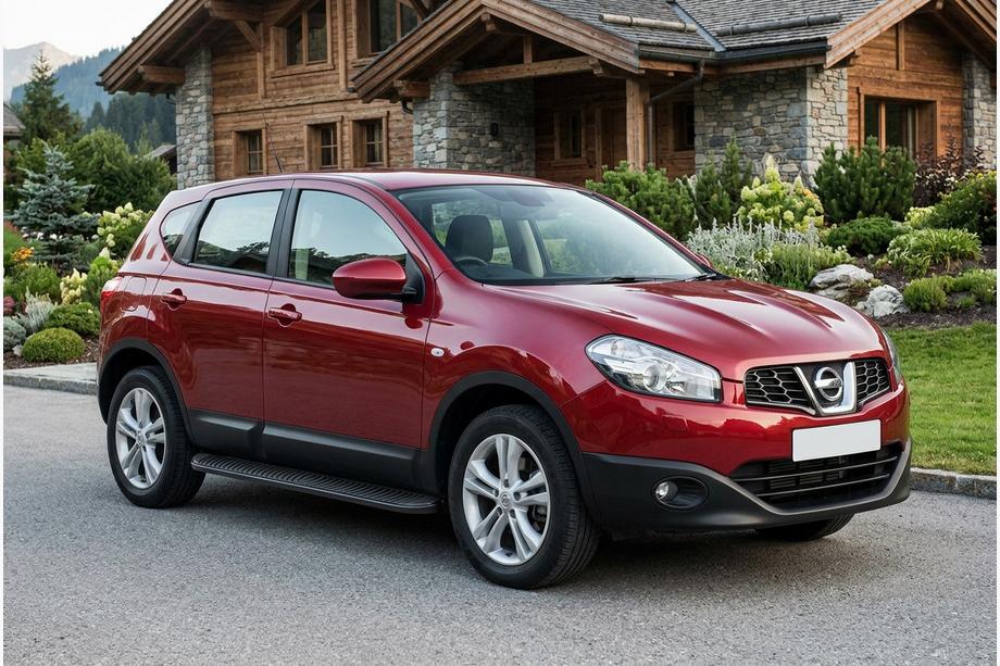 Nissan Qashqai 2010–2014 Sidetrin Tayga Black (2 stk., aluminium) Image