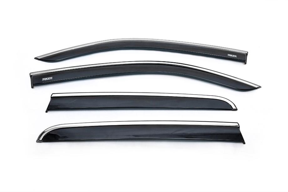 Volkswagen Amarok 2010–2022 Vindafvisere med kromliste (4 stk., Niken) Foto 7