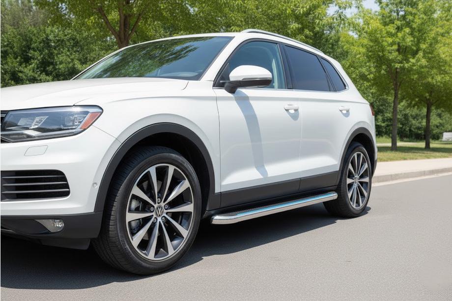 Acura MDX 2013–2020 Sidetrin Maydos V2 (2 stk., aluminium ↗ rustfrit stål) Image