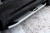 Hyundai Santa Fe 2 2006–2012 Mevsim Grey sidetrin (2 stk., aluminium) foto 2