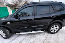Hyundai Santa Fe 2 2006–2012 Mevsim Grey sidetrin (2 stk., aluminium) foto 4