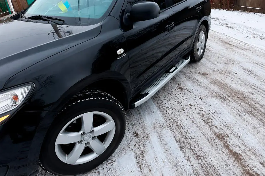Hyundai Santa Fe 2 2006–2012 Mevsim Grey sidetrin (2 stk., aluminium) Image
