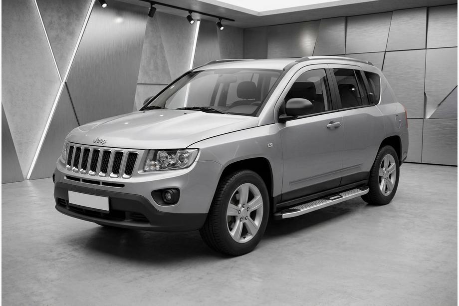 Jeep Compass 2006–2016 Mevsim Grey sidetrin (2 stk., aluminium) Image