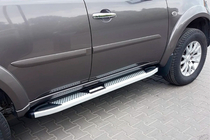Mitsubishi Pajero Sport 2008–2015 Mevsim Grey sidetrin (2 stk., aluminium) foto 2
