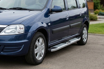 Renault Logan MCV 2005–2013 Mevsim Grey sidetrin (2 stk., aluminium) foto 3