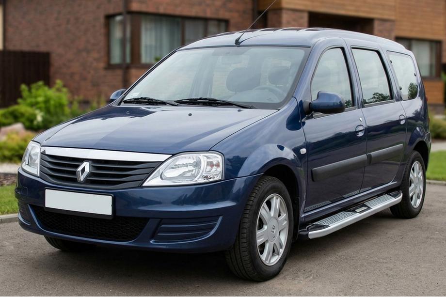 Renault Logan MCV 2005–2013 Mevsim Grey sidetrin (2 stk., aluminium) Image