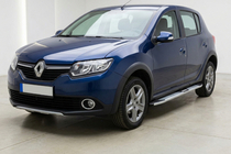 Renault Sandero 2013–2022 Mevsim Grey sidetrin (2 stk., aluminium) foto 1