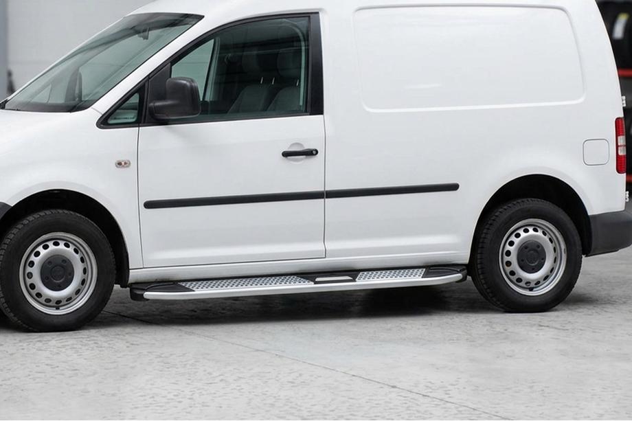Volkswagen Caddy 2010–2015 Mevsim Grey sidetrin (2 stk., aluminium) Standard base Image
