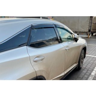 Vindafvisere med kromliste LONG (4 stk., HIC) Lexus RX 2016–2022 foto 2