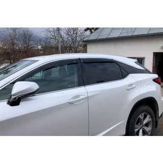 Vindafvisere til vinduer med kromliste Short (4 stk., HIC) Lexus RX 2016–2022 foto 1