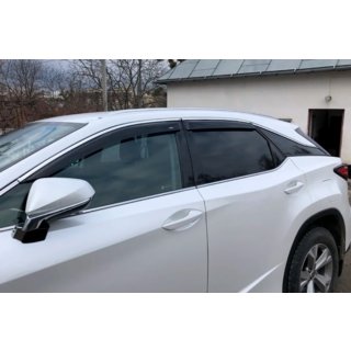 Vindafvisere til vinduer med kromliste Short (4 stk., HIC) Lexus RX 2016–2022 foto 4