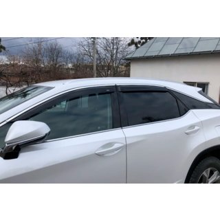 Vindafvisere til vinduer med kromliste Short (4 stk., HIC) Lexus RX 2016–2022 foto 2