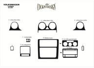 Volkswagen Caddy 2004–2010 Instrumentbordslister (hoved nr. 2) Aluminium foto 2
