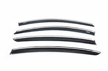 Renault Fluence 2009–2016 Vindafvisere til sideruder med krom (4 stk., Niken Chrome) foto 2